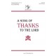 Song of Thanks to the Lord, A  (Acc. Track)