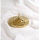 Communion Bread Plate Cover: Stainless Steel - Brass Color