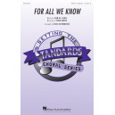 For All We Know  (SATB)