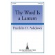 Thy Word is a Lantern  (SATB)