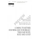 Coming Together for Wine and for Bread  (SATB)