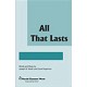 All That Lasts  (SATB)