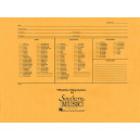 Musidex Band/Orchestra Concert Size Filing Envelope