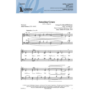 Amazing Grace (SATB a cappella)