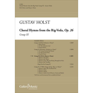 Holst - Choral Hymns from the Rig-Veda, Group 3 (SASA)