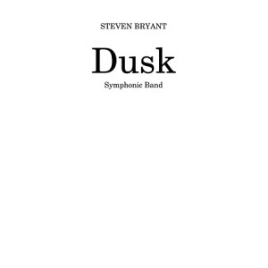 Dusk (Score and Parts) *POD*